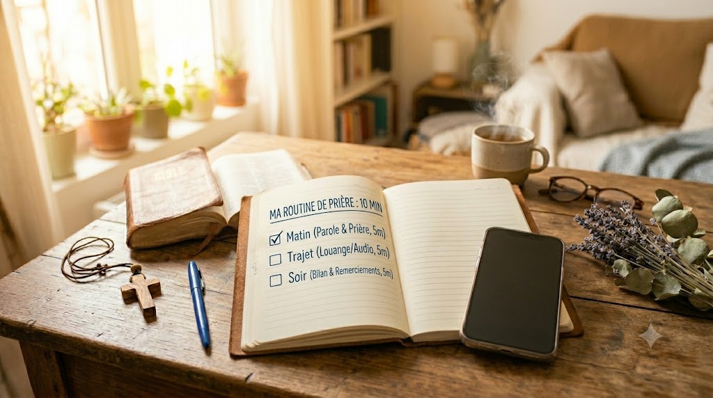 Lire la suite à propos de l’article Comment créer une routine de prière et de méditation quand on manque de temps.